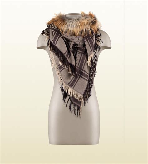 gucci doek price|gucci scarves with fur trim.